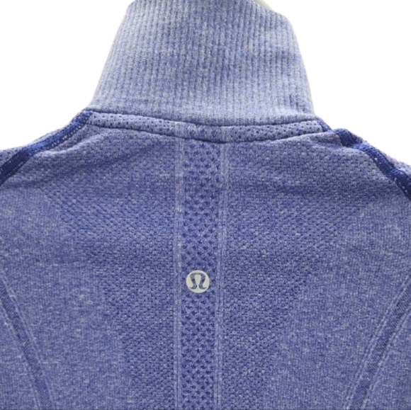 Lululemon Swiftly Tech 1/2 Zip Long Sleeve Top Heathered Purple Blue - Picture 4 of 11